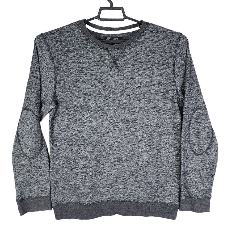 Mens Heather Gray Amplify Sweatshirt Crew Neck Long Sleeve Size L